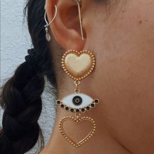 Evil eye earrings